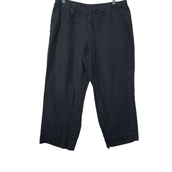 J Jill love Linen Pant Size Medium in Black - Picture 1 of 12